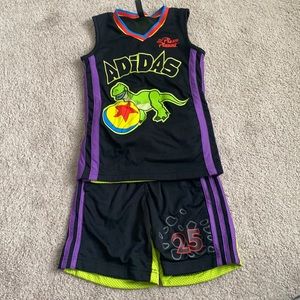 Adidas Toy Story basketball jersey and shorts